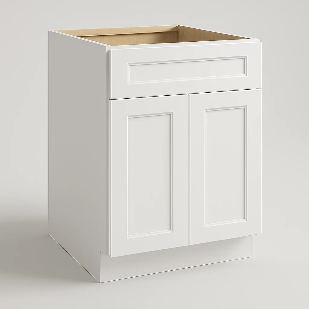 Line drawing of a base cabinet
