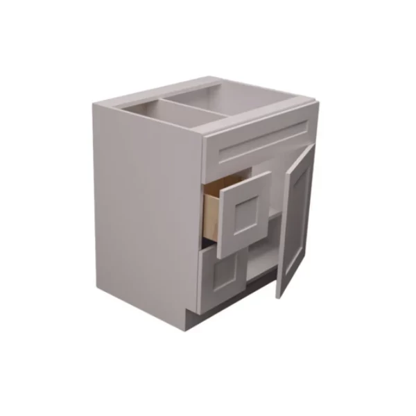 Line drawing of a vanity cabinet