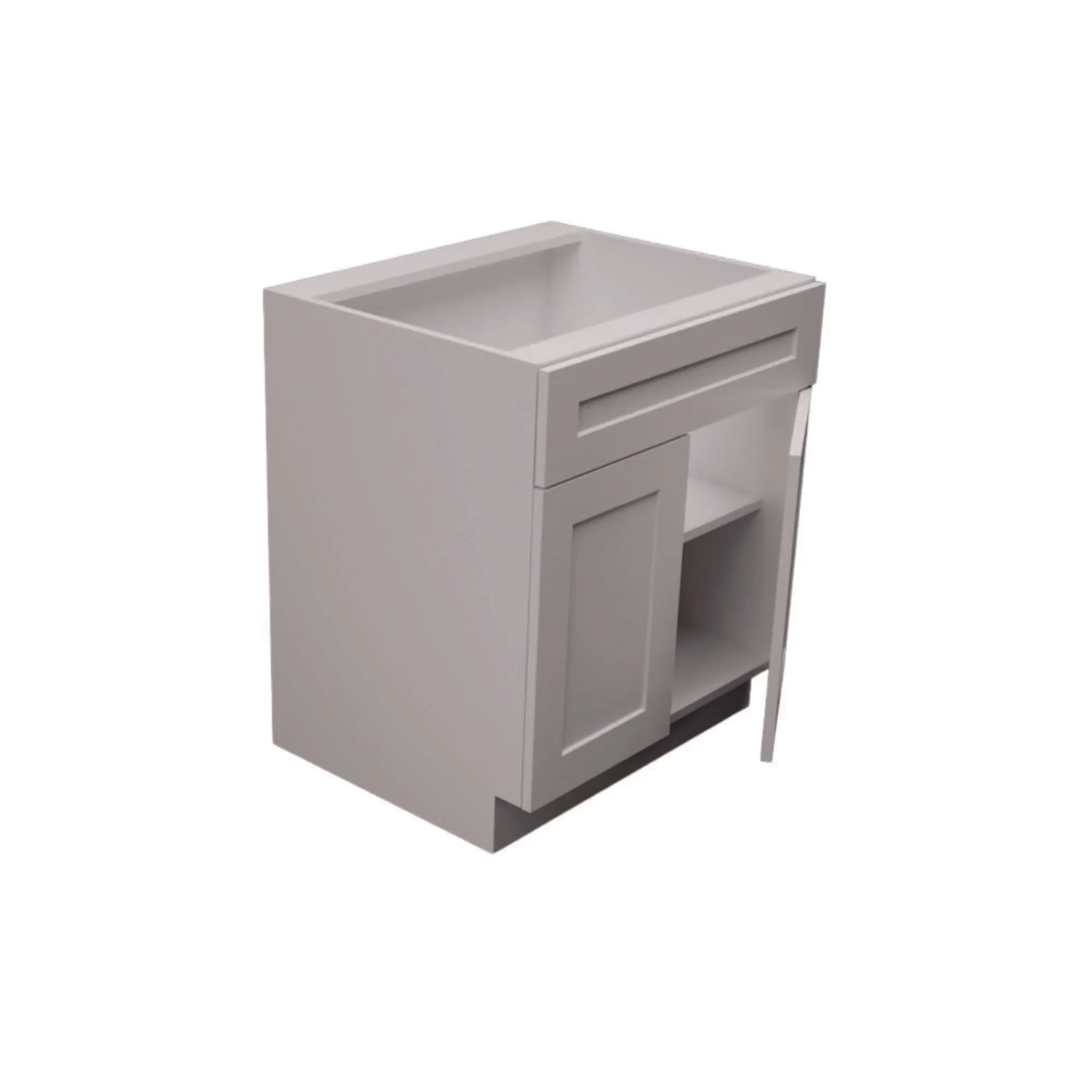 Line drawing of a base cabinet