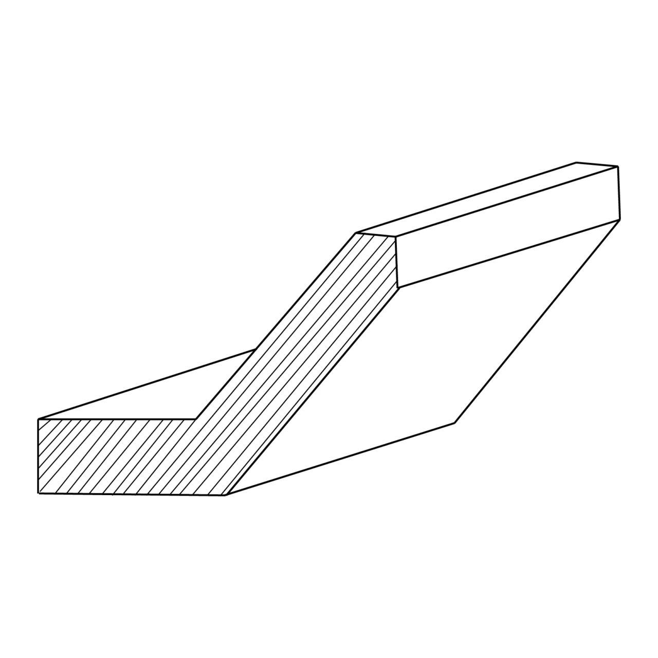 Line drawing of a cabinet accessory