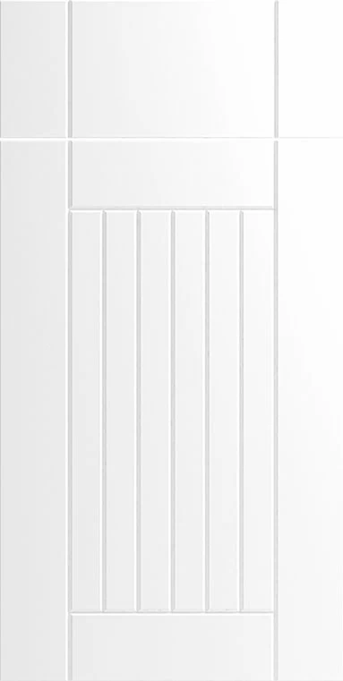 Bonita outdoor cabinet door &mdash; white finish close-up